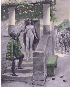 格瑞瑟达，来自薄伽丘《十日谈》的插图，由纳瓦拉协会于1930年出版（平板）。