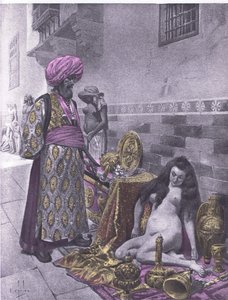 奥斯比奇和俘虏，来自薄伽丘《十日谈》的插图，由纳瓦拉协会于1930年出版（石印）。