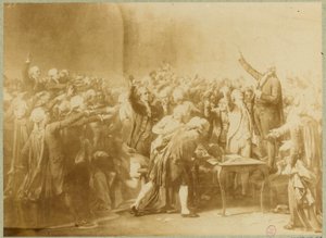 《Jeu de Paume 誓言》，1789 年 6 月 20 日（深褐色照片） 作者 路易斯·查尔斯·奥古斯特（后）库德