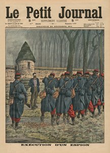 从&39;Le Petit Journal&39;执行间谍，封面插图，补充illustre，1914年12月20日