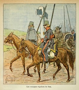 Bombled Louis（1862-1927）的插图，出自Emmanuel de Las Cases伯爵（1766-1842）的《圣赫勒拿纪念》一书。顿河的哥萨克人》，私人收藏 作者 路易斯·查尔斯·邦布尔
