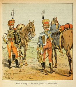 埃马纽埃尔-德-拉斯-库斯伯爵（1766-1842）所著的《圣赫勒拿纪念》一书中的路易炸弹插图（1862-1927）。大军营的助手：少将和马雷切尔的助手，私人收藏 作者 Louis Charles Bombled
