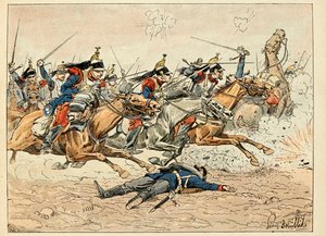 Illustration taken from the book “Les heros du Siecle””, anecdotal recits by Dick de Lonlay and illustrated by Louis Bombled (1862-1927) 作者 路易斯·查尔斯·邦布尔