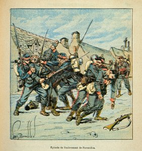 The Armee of the Loire by Eugene Sergent, known as Grenest, illustrated by Louis Bombled (1862-1927) (Franco-German War; campaign of 1870 -1871): Combat between Prussians and French in 1870, Private Collection 作者 路易斯·查尔斯·邦布尔