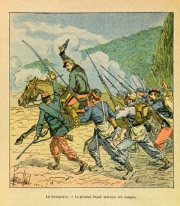 Eugene Sergeant, dit Grenest的东部军团，由Louis Bombled（1862-1927）绘制（法德战争；1870-1871年战役）。杜普雷将军在1870年10月的拉布尔贡斯战役中拥有他的部下的头颅，私人收藏。