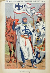 圣殿骑士团，来自&39;Histoire de France&39;的插图由Jules Michelet（1798-1874）c.1900