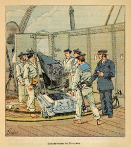 马达加斯加的战争--1885-1895年法国远征的轶事史》，作者亨利-加利（Henri Galli dit Galllichet）（1854-1922），由路易斯-邦布尔德（Louis Bombled）（1862-1927）插图。法国海军对塔马塔夫的轰炸，私人收藏 作者 路易斯·查尔斯·邦布尔