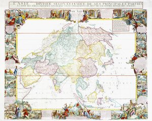 1786年亚洲地图 作者 路易斯·查尔斯·德斯诺斯
