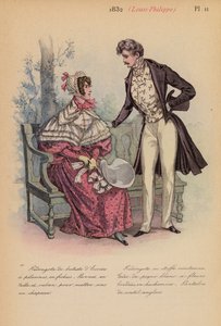 法国时尚：1832 年，路易-菲利普（彩色石版画） 作者 路易斯·科拉斯