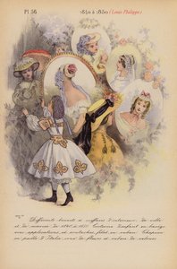 法国时尚：1840 年至 1850 年，路易-菲利普（彩色石版画） 作者 路易斯·科拉斯