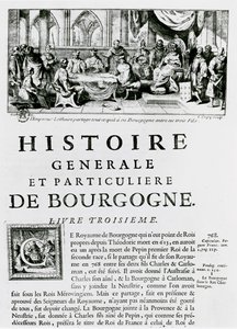 &39;Histoire de Bourgogne&39;的主题，描绘了皇帝Lothair