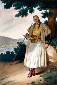 希腊园丁或Houseman  - 板块X，由Lemercier从&39;航程到雅典和君士坦丁堡&39;刻，由Dupre编写和插图，1828年