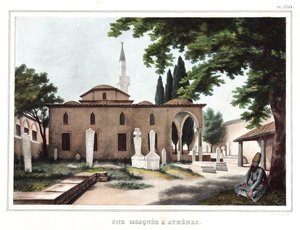A mosquee in Athenes. in “” Journey to Athenes and Constantinople, or collection of Greek and Ottoman portraits, views and costumes, painted on places of nature, lithographs and colories by Louis Dupre (1789-1837), pupil of David.1825. 作者 路易斯杜普雷