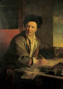 Bernard Le Bouyer (Le Bovier) 的肖像 Fontenelle (1657-1757)，法国作家 Louis Galloche (1670-1761) 绘画 1723 年 1,2x0,9 m