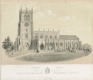 Eccleshall Church：石版画，nd [c 1840]（印刷品） 作者 路易斯·哈格