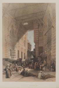 埃及和努比亚，第三卷：丝绸之商集市，开罗，1848年。 作者 路易斯·哈格