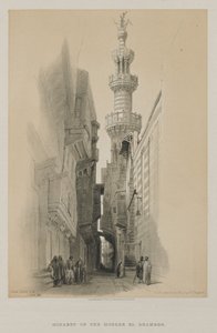 埃及和努比亚，第三卷：萨尔瓦多Rhamree清真寺的宣礼塔，1848年。 作者 路易斯·哈格