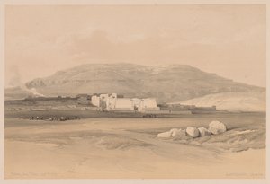 埃及和努比亚：第二卷-第20号，梅迪内·阿布，底比斯，1838年。 作者 路易斯·哈格