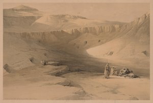 埃及和努比亚：第二卷-第34号，底比斯国王陵墓入口，1838年。 作者 路易斯·哈格