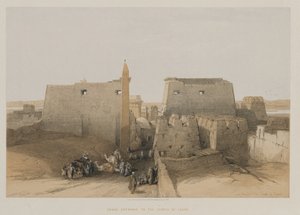 埃及和努比亚，第二卷：卢克索神庙的盛大入口，1848年。 作者 路易斯·哈格