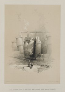 埃及和努比亚，第二卷：底比斯，卡纳克，专栏厅的一部分，1847年。 作者 路易斯·哈格