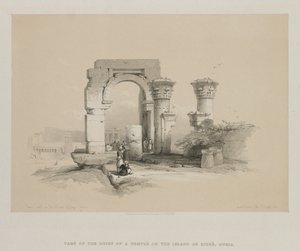 埃及和努比亚，第二卷：废墟-努比亚比格岛上的神庙，1847年。 作者 路易斯·哈格