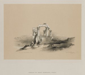 埃及和努比亚，第二卷：努比亚Kardeseh寺的废墟，1848年。 作者 路易斯·哈格