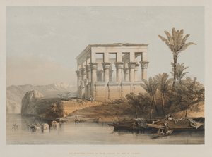 埃及和努比亚，第二卷：位于菲莱的Hyethethral庙，称为法老床，1848年。 作者 路易斯·哈格