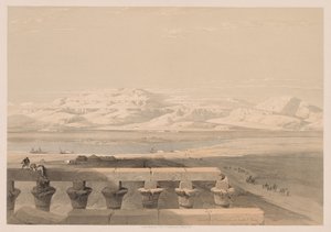 埃及和努比亚：  第一卷 - 第 30 期，《从卢克索神庙看里比安山脉链》（Lybian Chain of Mountains from Temple of Luxor 作者 路易斯·哈格