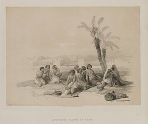 埃及和努比亚，第一卷：安息在科蒂-努比亚的阿比西尼亚奴隶，1847年。 作者 路易斯·哈格