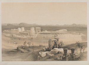 埃及和努比亚，第一卷：菲莱岛全景，努比亚，1846年。 作者 路易斯·哈格