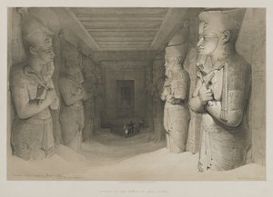 埃及和努比亚，第一卷：阿布·辛贝勒神庙的内部，1846年。 作者 路易斯·哈格