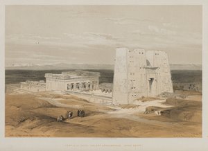 埃及和努比亚，第一卷：埃德富神庙，上古埃及Apollinopolis，1847年。 作者 路易斯·哈格