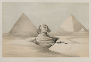 埃及和努比亚，第一卷：大狮身人面像，盖泽金字塔，1846年。 作者 路易斯·哈格