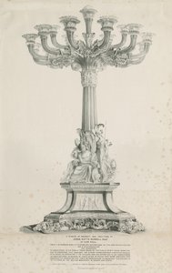 Ilam Hall-Candelabra：石版画，1832年 作者 路易斯·哈格