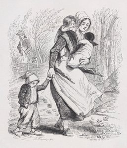 红发女郎让娜，出自《贝朗热全集》，1836年。