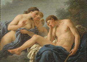 Diane et Endymion - Diana and Endymion, by Lagrenee, Louis Jean Francois, dit l