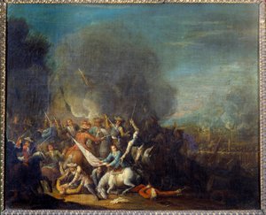Louis Joseph Watteau di Watteau de Lille (1731-1798) 的战斗场景绘画