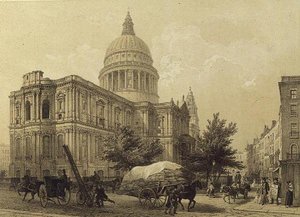 圣保罗大教堂，约1855年（平板）。 作者 Louis Jules Arnout
