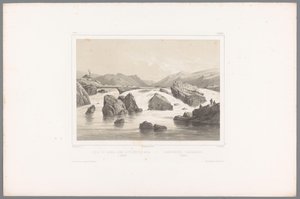 哈兰德卡萨河上的鲑鱼渔民
Pêche du saumon dans la rivière de Kassa à Halland / Laxefiskeriet i Kassaelven, Halland（物上标题）
斯堪的纳维亚的面孔（系列标题）
Vues du Nord.Suède （系列标题） 作者 路易斯·朱利安·贾科特（Louis Julien Jacottet）