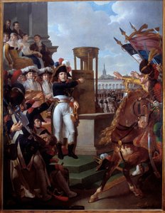 拿破仑·波拿巴 (1769-1821) 在米兰宣布成立 Cisalpine 共和国 9/07/1797 路易斯·拉菲特 (1770-1828) 绘画 1797 年 2,52 x 3,34 m。 艾克斯岛，拿破仑博物馆