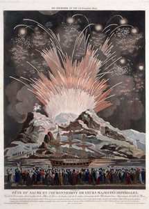 拿破仑加冕庆典 - Le Coeur, Louis（活跃于 1800 年） - 1806 - Aquatint - 54,3x42,4 - 私人收藏 作者 路易·勒·库尔