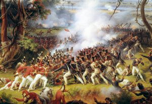 拿破仑的西班牙和葡萄牙战役（1808-1813）。"奇克拉纳之战，加的斯附近，5月5日 作者 路易斯·勒琼