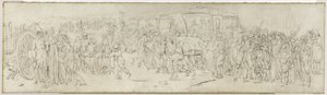 杜伊勒里河畔的布谷鸟，约 1805 年（画布上的毛笔和印度墨水） 作者 路易斯·利奥波德·博伊