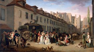 驿站马车抵达终点站，巴黎圣母街，1803年》，1803-1845。 作者 路易斯·利奥波德·博伊