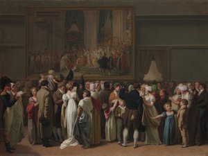 1810年在卢浮宫的公众观赏戴维斯加冕礼。 作者 路易斯·利奥波德·博伊