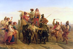 1830年Pontine沼泽地收割机的到来
