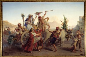那不勒斯附近的拱门圣母节的回归 路易斯-利奥波德-罗伯特(1794-1835)的画作 1827年，太阳。1,47x2,12米
