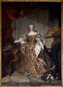 Marie Lesczinska (Lesczynska) (1703-1768) 的肖像 法国女王 Louis Tocque (1696-1772) 1740 年 2,77x1,91 m - Marie Leczinska (Leszczynska) 的肖像 (1703-1768) - Louis Tocque (1696-1772) 绘画，布面油画 (277x7x191 cm) 作者 路易斯·托克