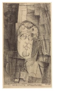 纪尧姆·阿波利奈尔的肖像，1912-20年 作者 路易·马可西西斯（Louis Marcoussis）